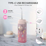 Oral Irrigator for Kids, Cordless Water Flosser for Children and Braces,Water Dental flosser for kids Teeth Cleaning